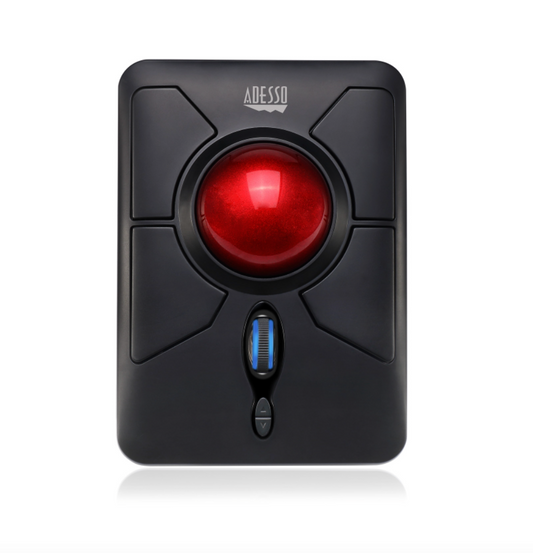 Adesso Adesso Trackball Mouse Wireless Ergonomic T50 7 Buttons Programmable Large 2in Ball Centre up to 4800dpi PC/Mac - Blac