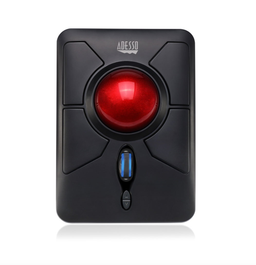 Adesso Adesso Trackball Mouse Wireless Ergonomic T50 7 Buttons Programmable Large 2in Ball Centre up to 4800dpi PC/Mac -