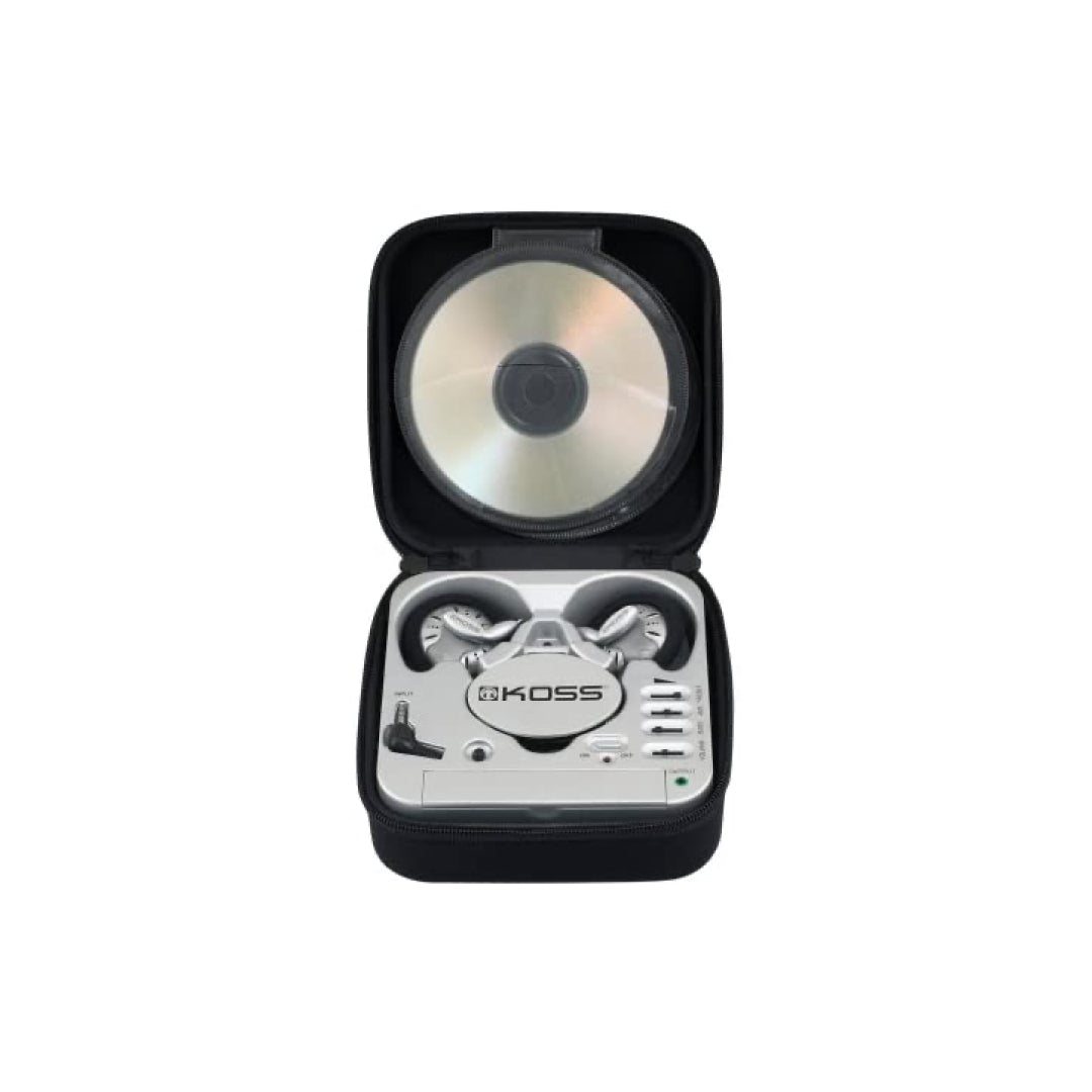 Koss Koss Stereophones with Sportclip Portable Amplifier with Built-In Equalizer 3.5mm with Carry Case Retractable Cord