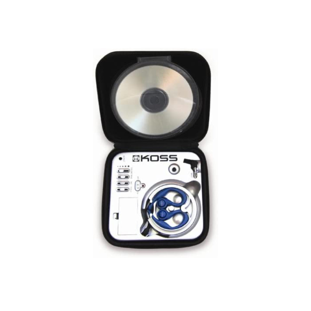 Koss Koss Stereophones with Sportclip Portable Amplifier with Built-In Equalizer 3.5mm with Carry Case Retractable Cord