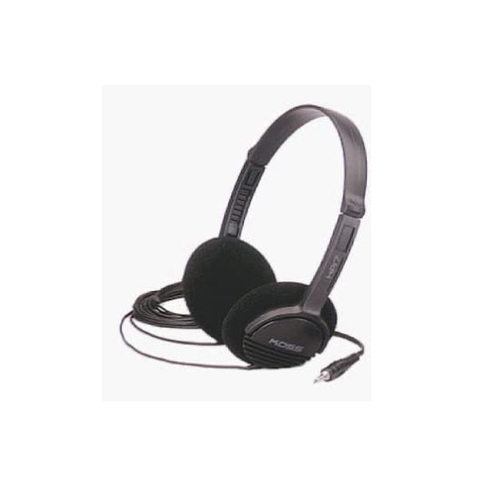 Koss Headphone On Ear 3.5mm Portable with Volume Control BULK 8ft Long Cord - Black