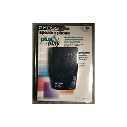 Koss Koss Speakerphone for PC and Telephone Handfree for Conference Calls Volume & Mute Controls - Black