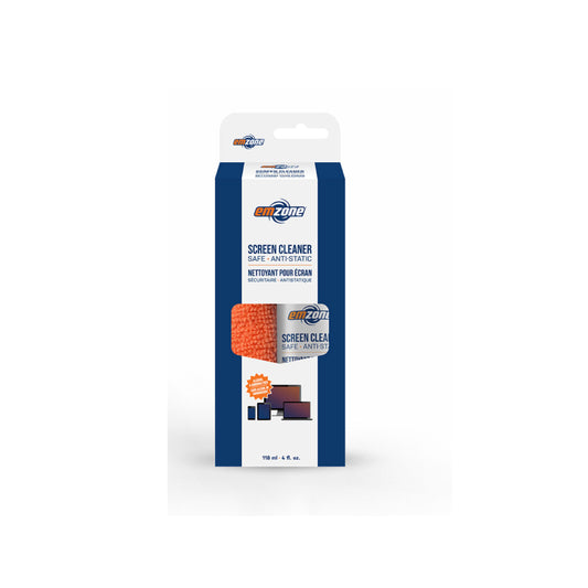 Emzone Emzone Travel Screen Cleaning Kit - Includes 100ml Screen Cleaner - 1 Microfibre Cloth - 6 Screen Cleaning Wipes Alcoh
