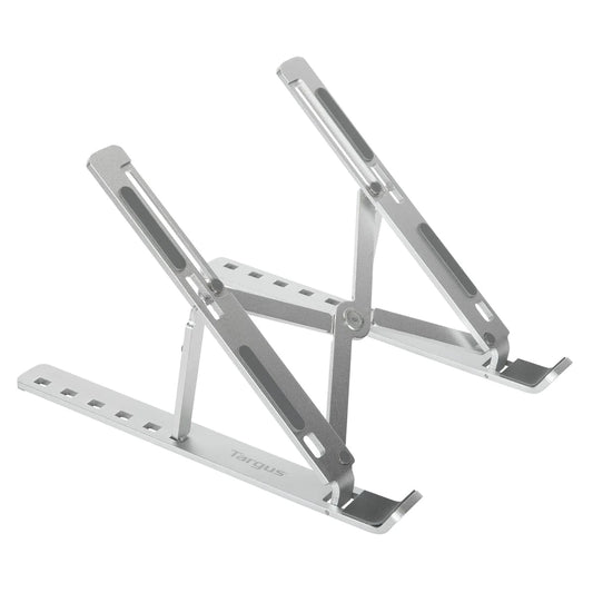 Targus Laptop/Tablet Portable Stand Ergonomic Aluminum Fits 10 - 15in Screens Foldable with Pouch - Silver