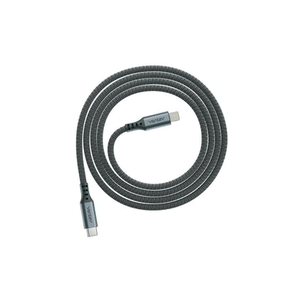 Ventev Ventev Charge & Sync Lightning MFI to USB-C Cable 4ft Alloy - Steel Grey (UPC: 8100797206440) – Image 4