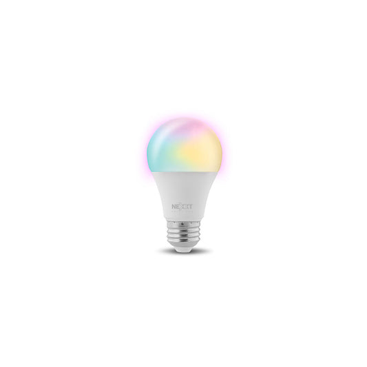 Nexxt Smart Home Indoor Wifi RGB & White LED Light Bulb 100V A19 Multicolour 16M Combinations Dimmable Voice Control Alexa & Google