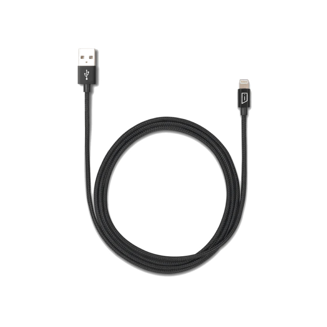 iStore iStore Charge & Sync Lightning to USB-A 4ft MFI Braided Cable - Black (UPC: 092636326166) – Image 2