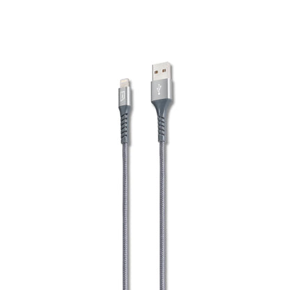 iStore iStore Charge & Sync Lightning to USB-A 4ft MFI Alloy Aluminum Flex Reinforced Cable - Space Gray