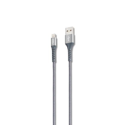 iStore iStore Charge & Sync Lightning to USB-A 4ft MFI Alloy Aluminum Flex Reinforced Cable - Space Gray (UPC: 092636330446)