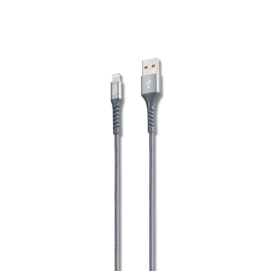 iStore iStore Charge & Sync Lightning to USB-A 4ft MFI Alloy Aluminum Flex Reinforced Cable - Space Gray