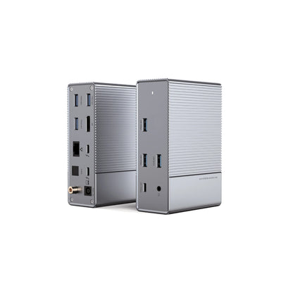 Hyper Hyper Docking Station USB-C Universal HyperDrive GEN2 14 Port Thunderbolt 3 8K & 4K Video - Silver