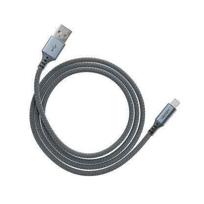 Ventev Ventev Charge & Sync Lightning MFI to USB-A Cable 4ft Alloy - Steel Gray (SKU: 52671) – Image 4