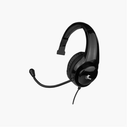 Primus Xtech Gaming Headset Mono Molten 3.5mm TRRS with Boom Mic Omnidirectional Inline Volume and On/Off Mute Control Module