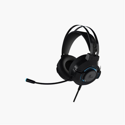 Xtech Xtech Gaming Headset Morrighan 3.5mm TRRS + USB with Boom Mic Omnidirectional 7 LED Colour Lights with Dual to Single