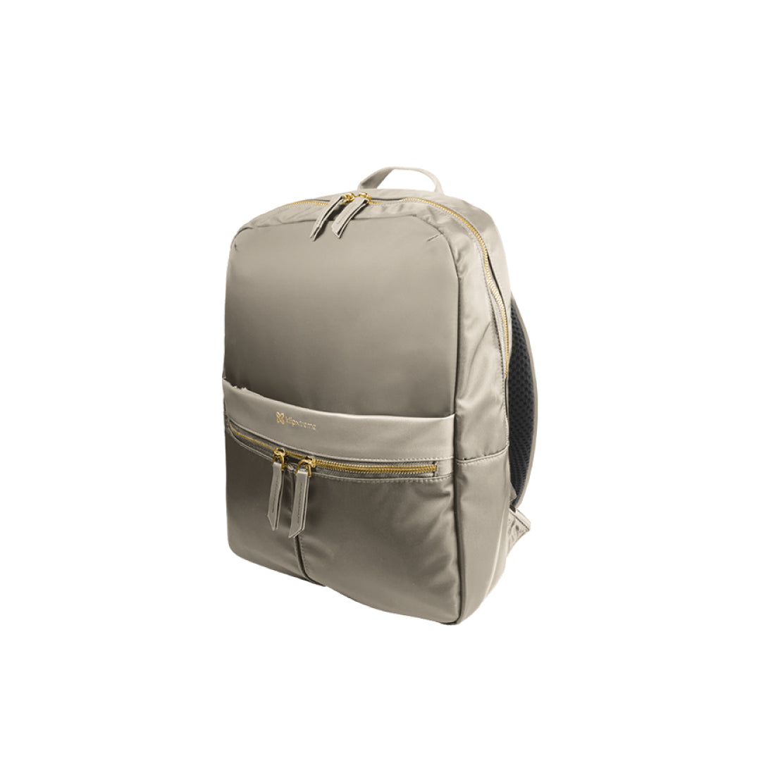 Klipxtreme Backpack 15.6in Bari Premium Tablet Pouch Multiple Compartments Carry Handle Highly Durable - Metal Zippers Contemporary Style - Khaki