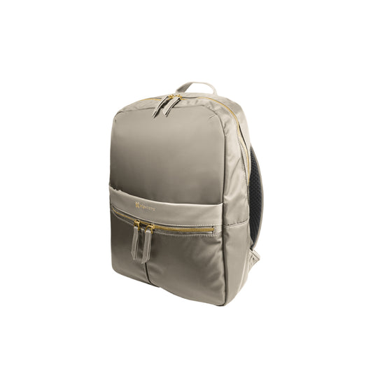Klipxtreme Backpack 15.6in Bari Premium Tablet Pouch Multiple Compartments Carry Handle Highly Durable - Metal Zippers Contemporary Style - Khaki