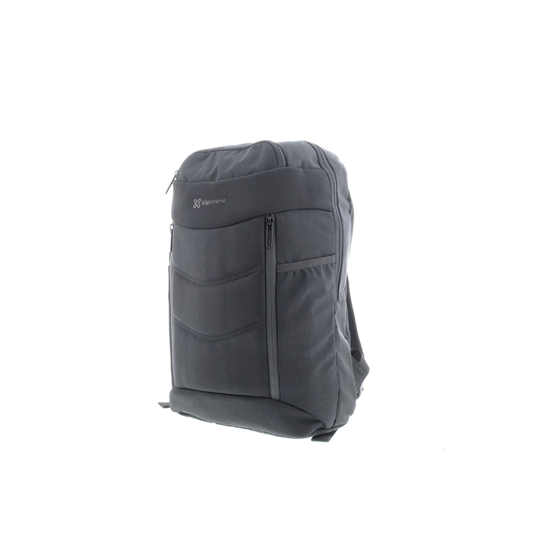 Klipxtreme Backpack 16in Pioneer Premium Quality Tablet Pouch Side & Vertical Pockets Carry Handle Padded Back - Highly Durable - Luggage Pass Through - Black