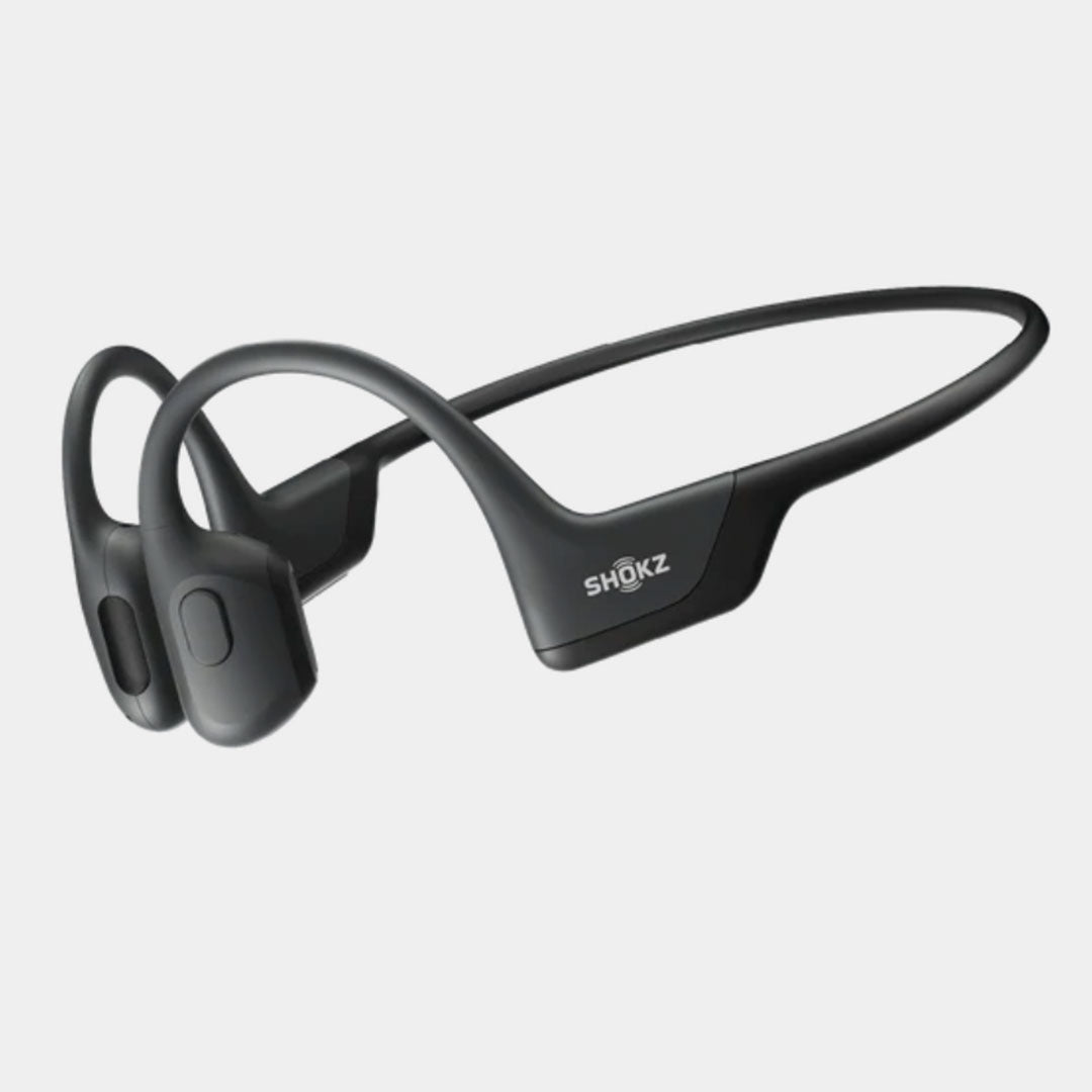 Shokz Shokz OpenRun Pro Cosmic Black Bluetooth Headset Noise Cancelling Mic Premium Bone Conduction - Enhanced Bass - Water