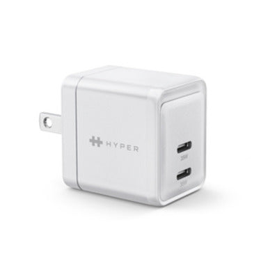 Hyper Wall Charger 2 Ports HyperJuice 35W GaN Power Delivery 1 x 27W USB-C, 1 x 8W USB-C foldable plug