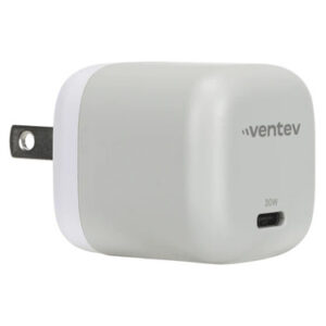 Ventev Wall Charger 1 Port 20W USB-C - White & Grey with USB-C to USB-C Cable 3.3ft - White - product image 5 of 5