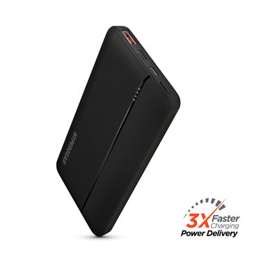 HyperGear HyperGear Powerbank 10000mAh 2 Port USB-A (18W) USB-C (20W) PD Fast Charge - Black (UPC: 633755154577) – Image 3