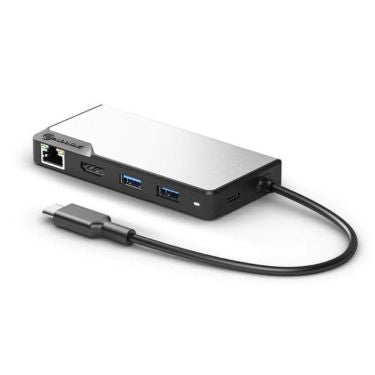 Alogic Hub 6-in-1 USB-C 2x USB-A 3.1 HDMI 4K Ultra HD VGA RJ45 Gigabit USB-C 100W Power Pass Through  Fusion Max - Space Grey