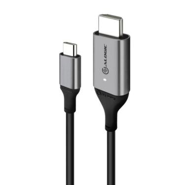 Alogic Alogic USB-C to HDMI 6ft Cable 4K Ultra HD with Smart LED - Space Grey (UPC: 9350784016256) – Image 2