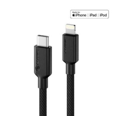 Alogic Alogic Charge & Sync USB-C to Lightning MFI Double Braided Extremely Strong Cable 6ft Elements Pro 480Mbps - Black