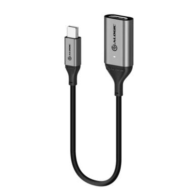 Alogic Alogic Adapter Mini DisplayPort Male to HDMI Female 8in 4K Ultra HD & Thunderbolt 3 - Grey (UPC: 9350784017499)