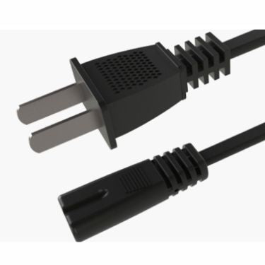 Xtech Xtech Laptop Power Cord NEMA 2 Prong to 2 Slot Female 110-250V 6ft - Black (UPC: 7983021614360)
