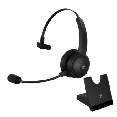 Klipxtreme Klipxtreme Headset Bluetooth with Boom Mic Noise Reduction Mono CrystalCom Pro with Magnetic Charging Base 40hr