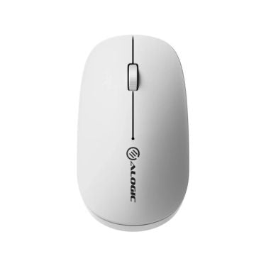 Alogic Alogic Mouse Wireless Bluetooth & 2.4GHz Dongle USB-A USB-C Rechargeable PC/Mac/Chrome/Android/iOS - White (UPC: