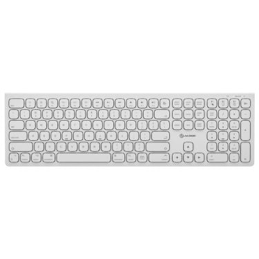 Alogic Alogic Keyboard Wireless MacOS USB-C Rechargeable Echelon MAC Shortcut Keys Full Number Pad - White (UPC: