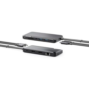 Alogic Alogic Docking Station for Mac Portable USB-C 10-in-1 Super Dock Dual Monitor 4K Ultra HD 60Hz 2x 4K HDMI Magnetic