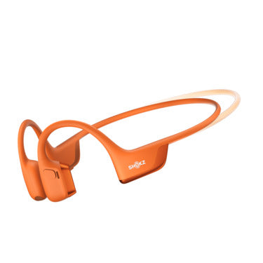 Shokz OpenRun Pro 2 Mini - Orange - Bluetooth Headset Noise Cancelling Mic Premium Bone Conduction - Dual Drivers Enhanced Bass - 3D Audio Water Resistant IP55 - 12Hr Battery Life