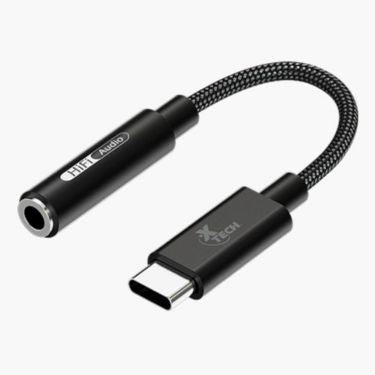Xtech Xtech Adapter Audio USB-C Male to 3.5mm Female 4in Braided - Black (UPC: 7983022327230) – Image 5