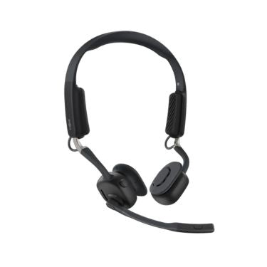 Shokz Shokz OpenMeet UC USB-A Dongle Zoom Certified Black Bluetooth Stereo Headset Noise Cancelling Boom Mic Open Ear