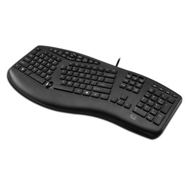 Adesso Adesso Keyboard Wired Tru-Form 160 Ergonomic Multimedia Large Print Integrated Palm Rest Scroll Wheel - French