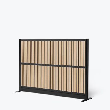Luxor Grove Modular Wall Room Divider System Black Frame 70in L x 48in H Modern Design Sound Absorbing Panels