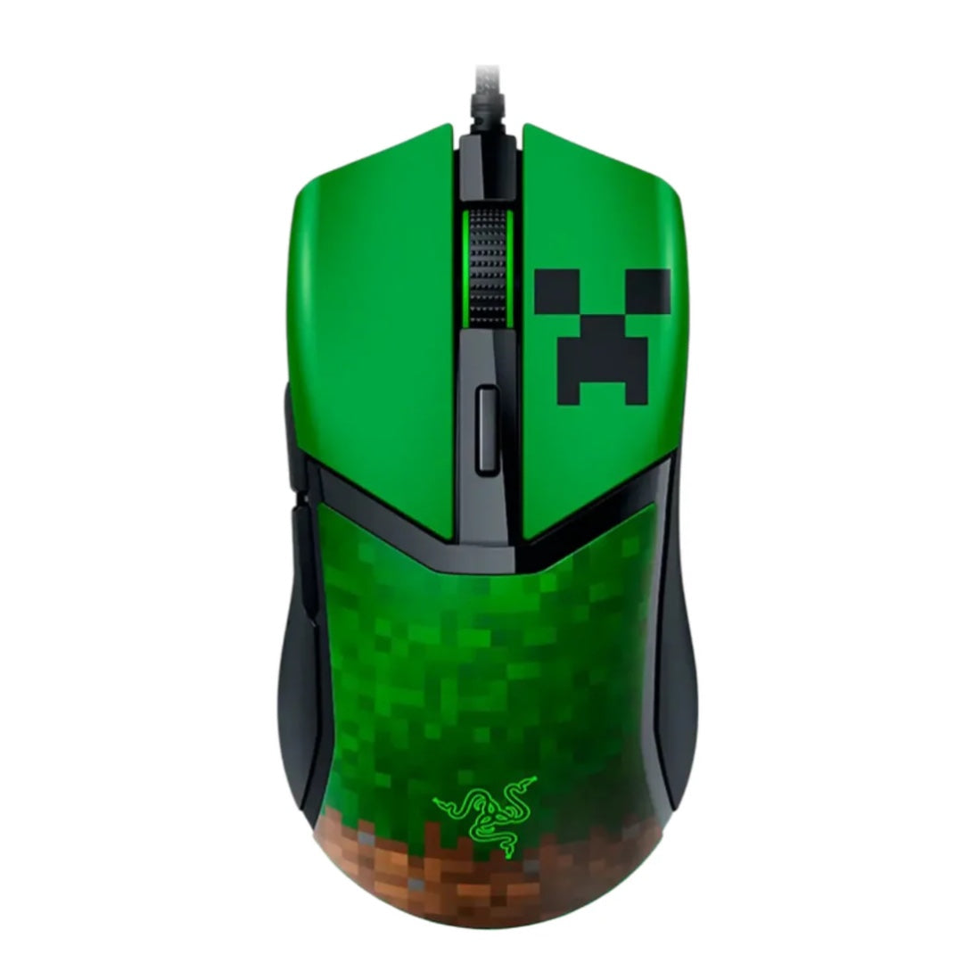 Razer Gaming Mouse Wired Cobra 6 Buttons Focus+ Optical Sensor Chroma RGB - Minecraft Edition