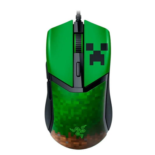 Razer Gaming Mouse Wired Cobra 6 Buttons Focus+ Optical Sensor Chroma RGB - Minecraft Edition