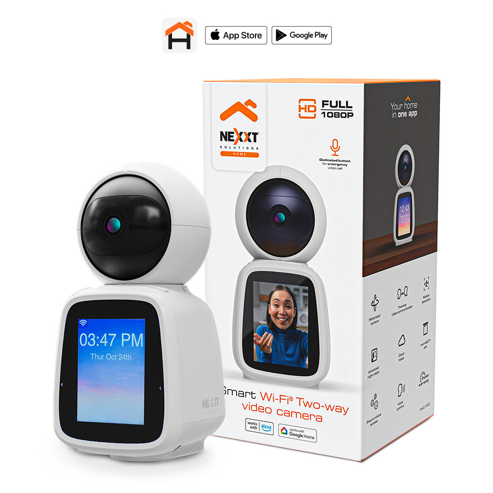 Nexxt Nexxt Smart Home Indoor Wifi Camera 2-Way Video & Communication PTZ 1080p Emergency Button Micro SD Slot Motion