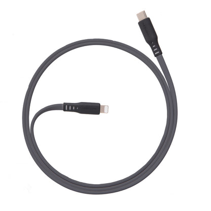 Ventev Charge & Sync Lightning MFI to USB-A Cable 6ft Braided High Speed 2X Copper Fast Charge - Box - Gray