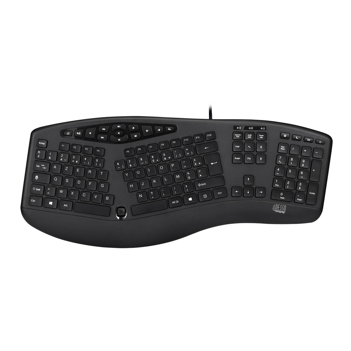 Adesso Adesso Ergonomic Desktop Keyboard (SKU: 54405) – Image 2