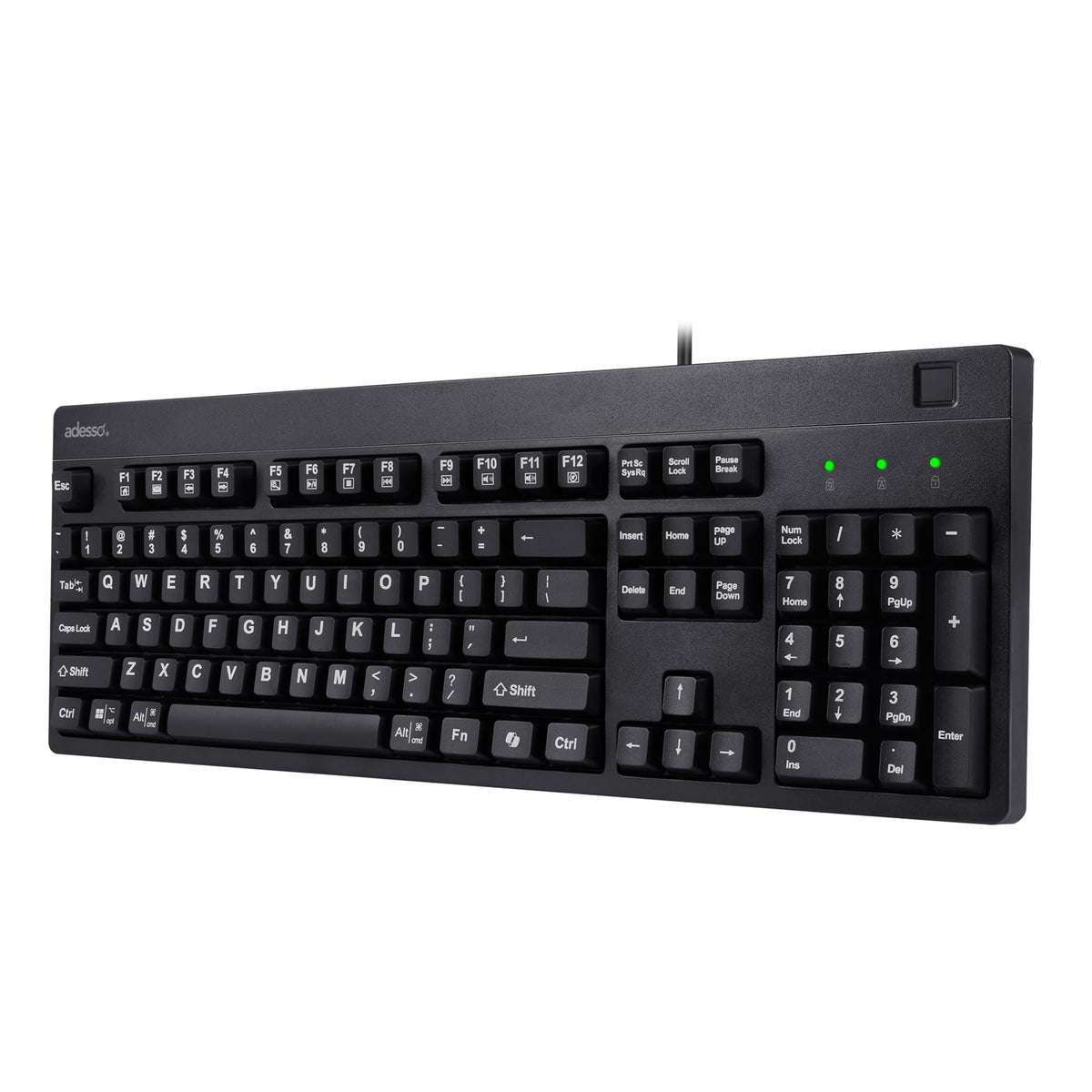 Adesso Adesso Desktop Keyboard with Finger Print Reader (SKU: 54450) – Image 5