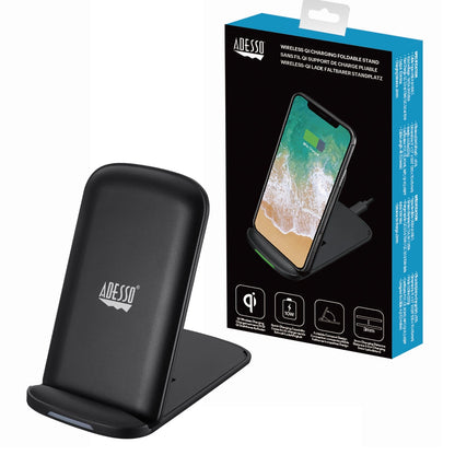 Adesso Adesso 10W Wireless QI Charger with Foldable Stand (SKU: 54475) – Image 3
