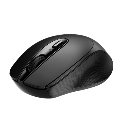 Klipxtreme Mouse Wireless Ergonomic 2.4Ghz 4 Button Ambidextrous 1600dpi PC/Mac - Black