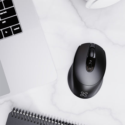 Klipxtreme Mouse Wireless Ergonomic 2.4Ghz 4 Button Ambidextrous 1600dpi PC/Mac - Black
