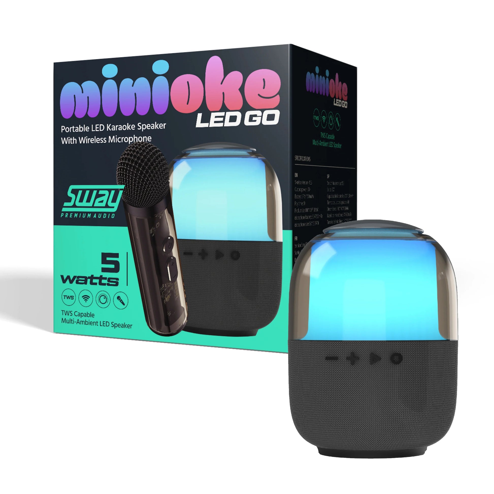 Sway SWAY Speaker Minioke LED Go (SKU: 54681) – Image 4