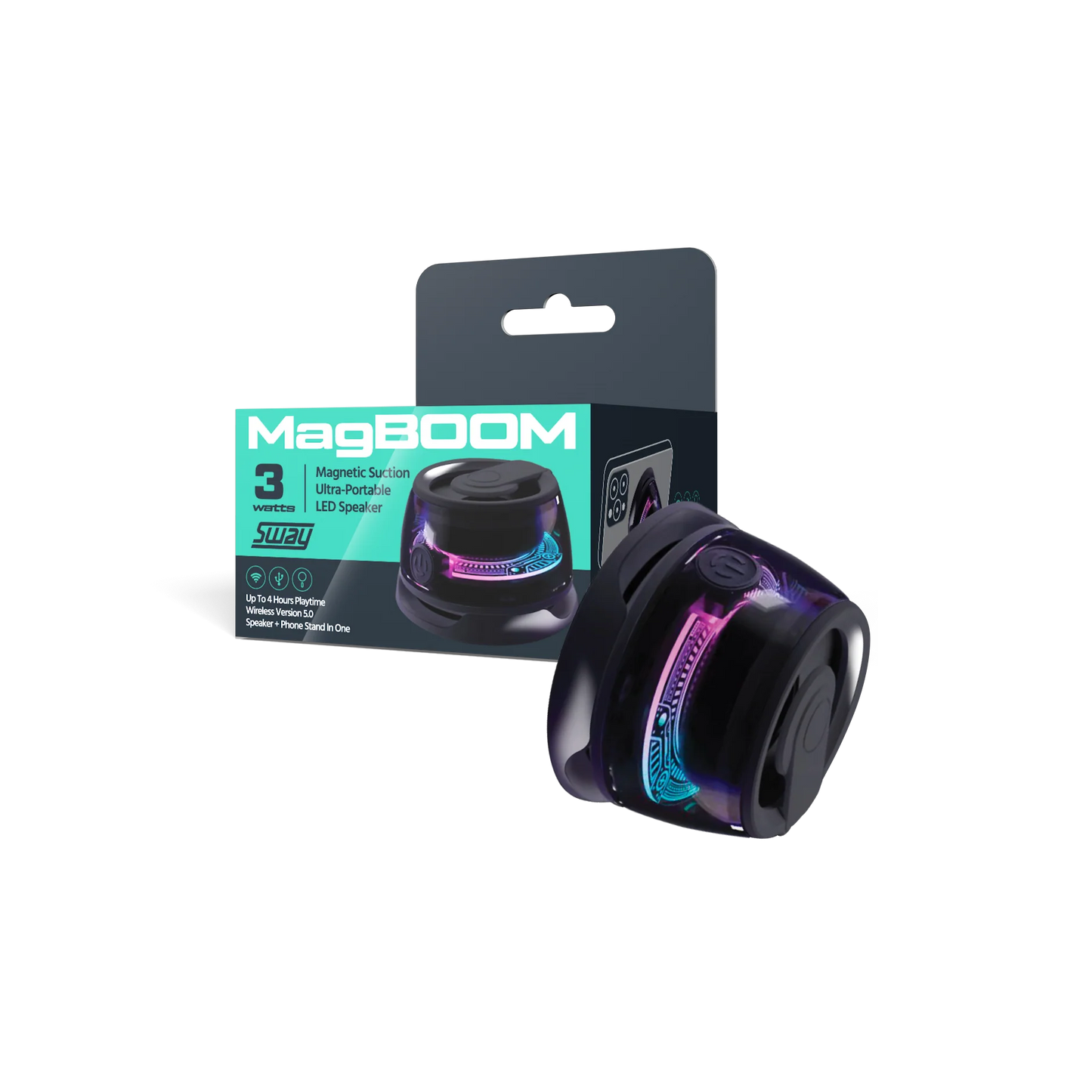 Sway SWAY Speaker MagBoom LED Magnetic 3W (SKU: 54688) – Image 2
